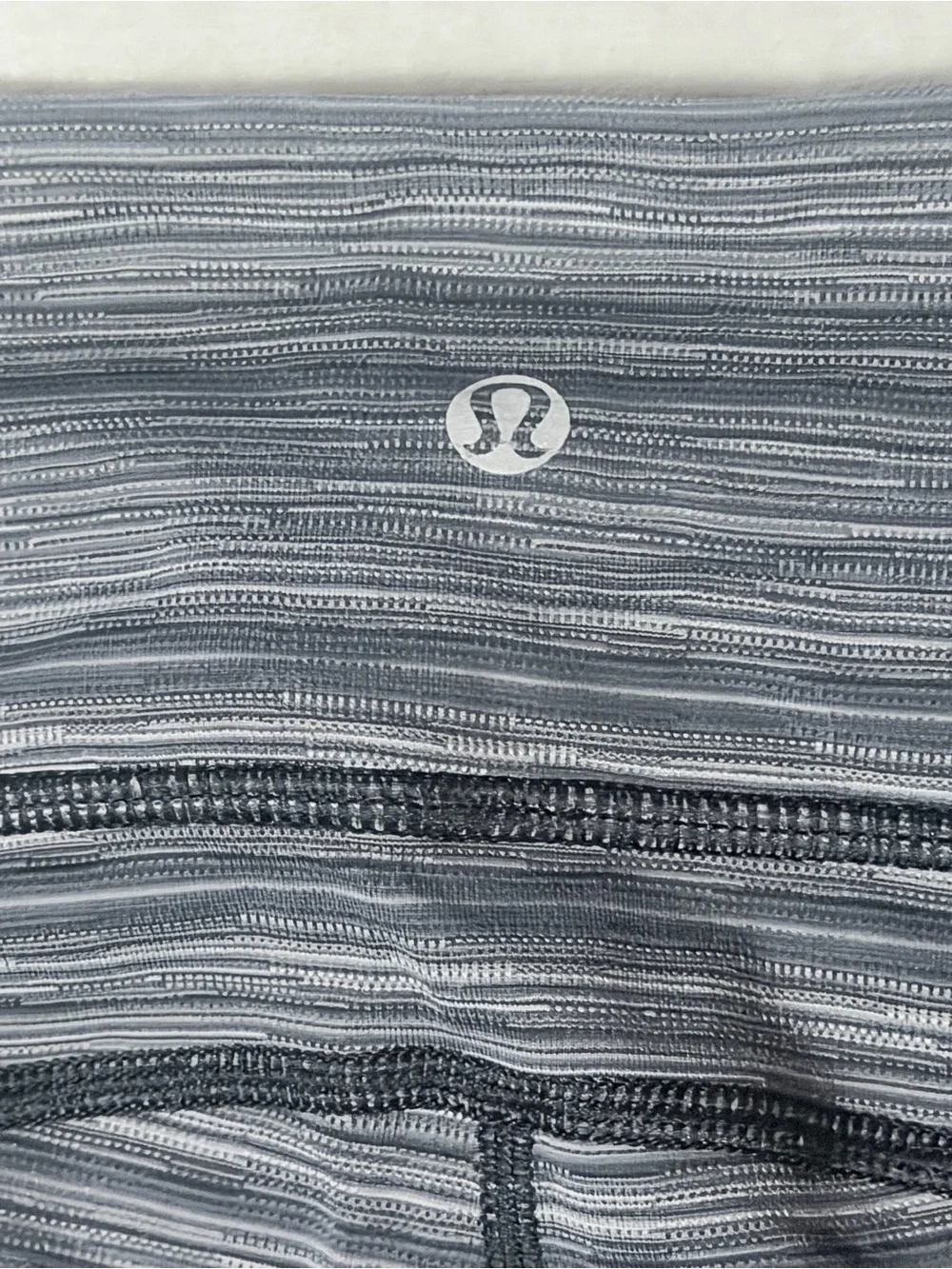 lululemon athletica Gray Striped Crop Leggings
